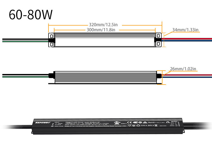30-100W四合一調光電源0-10V 12V/24/36V/48V